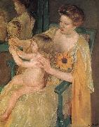 Mary Cassatt Mother and  son oil painting